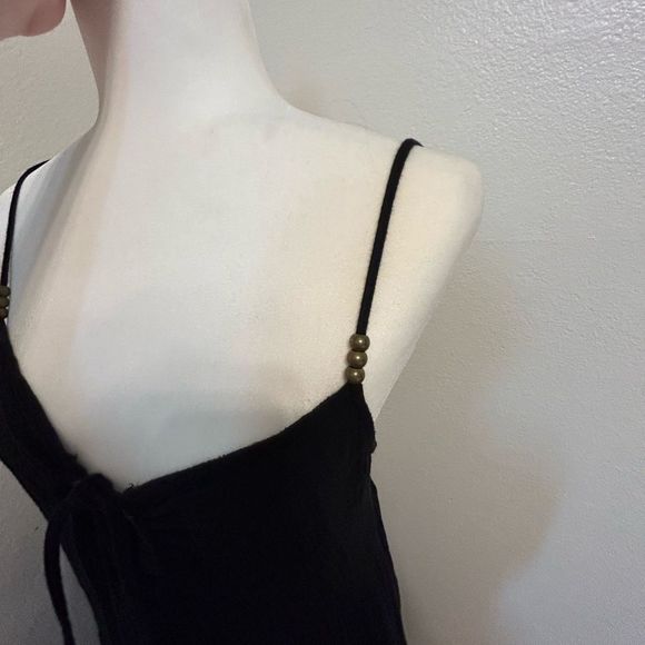 Anthropology Harlow Tie-Front Maxi Dress Charlie Holiday, size M, black - Picture 12 of 12